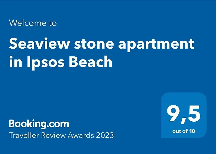 Seaview Stone Apartment In Ipsos Beach